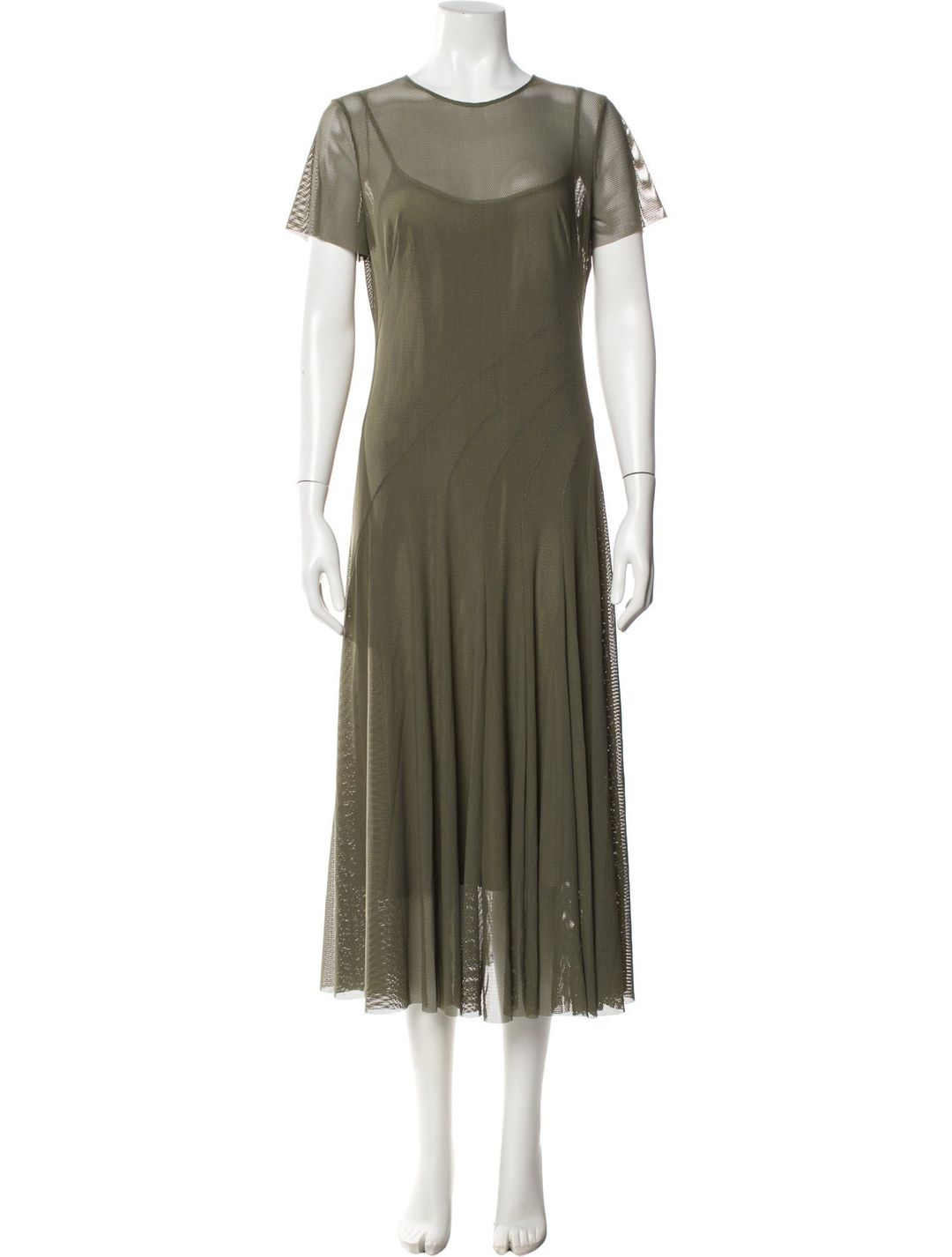 Akris Punto Crew Neck Midi Length Dress