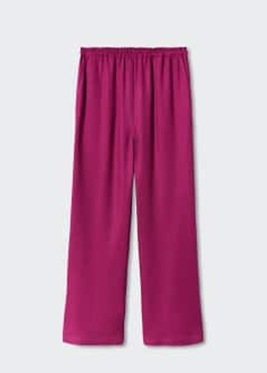 Satin pants with elastic waist