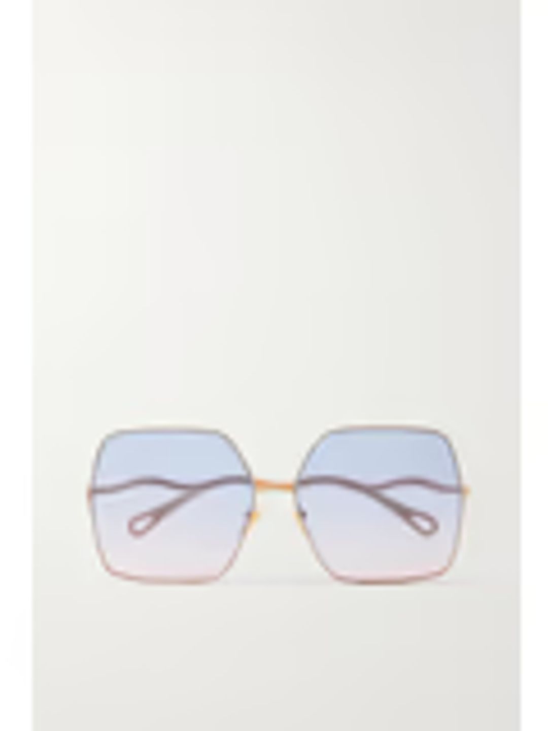 Noore oversized square-frame gold-tone sunglasses