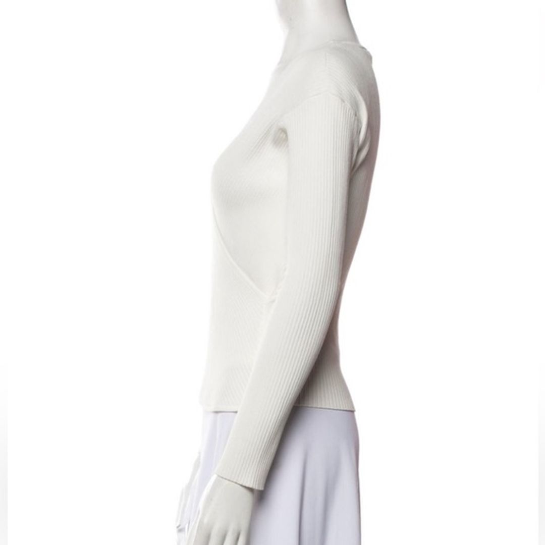 Simkhai Jonathan V-Neck Long Sleeve Ribbed Wrap Top