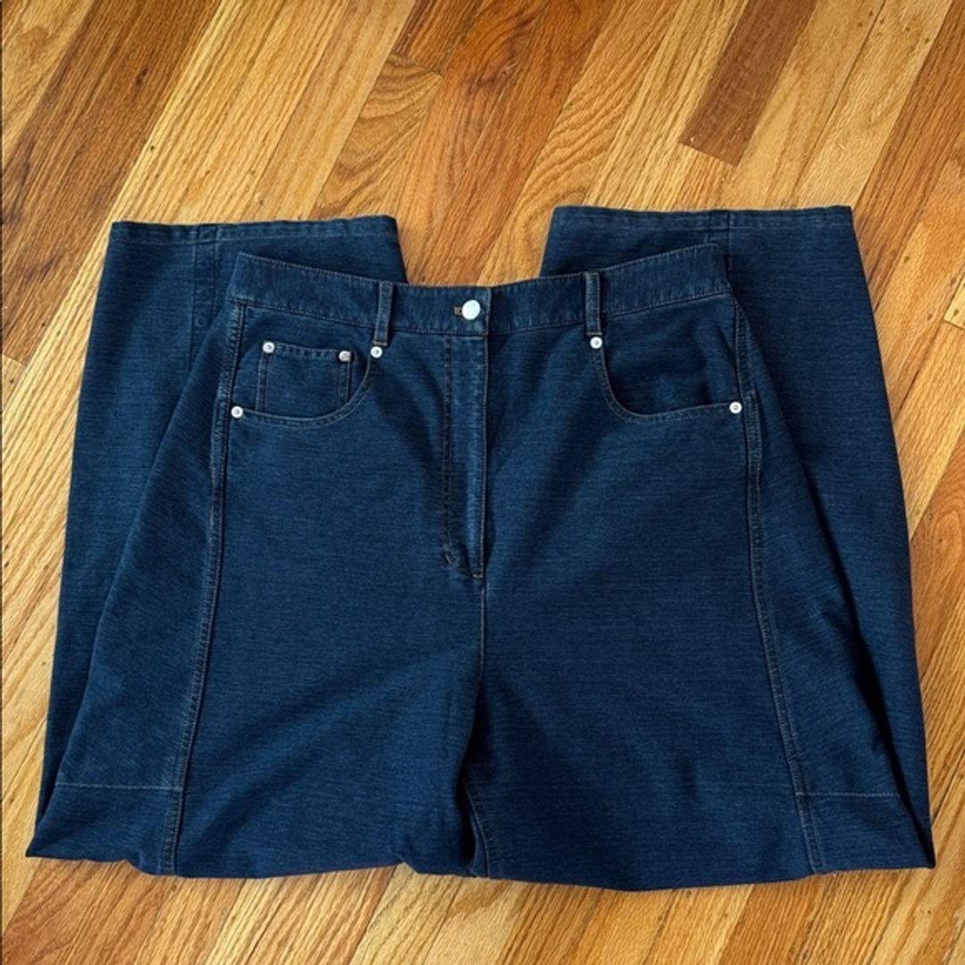 Indigo Barre Denim Knit Sid Jean