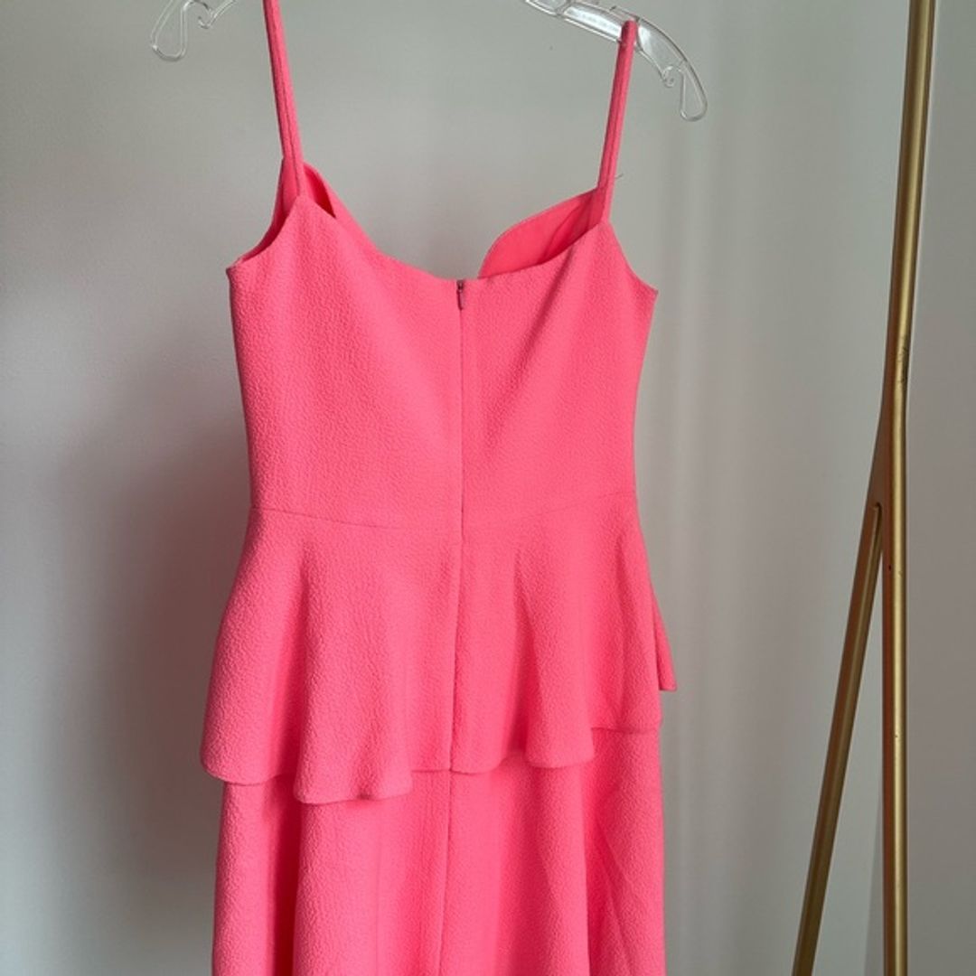 NWT Black Halo Coral Peplum Mini Dress
