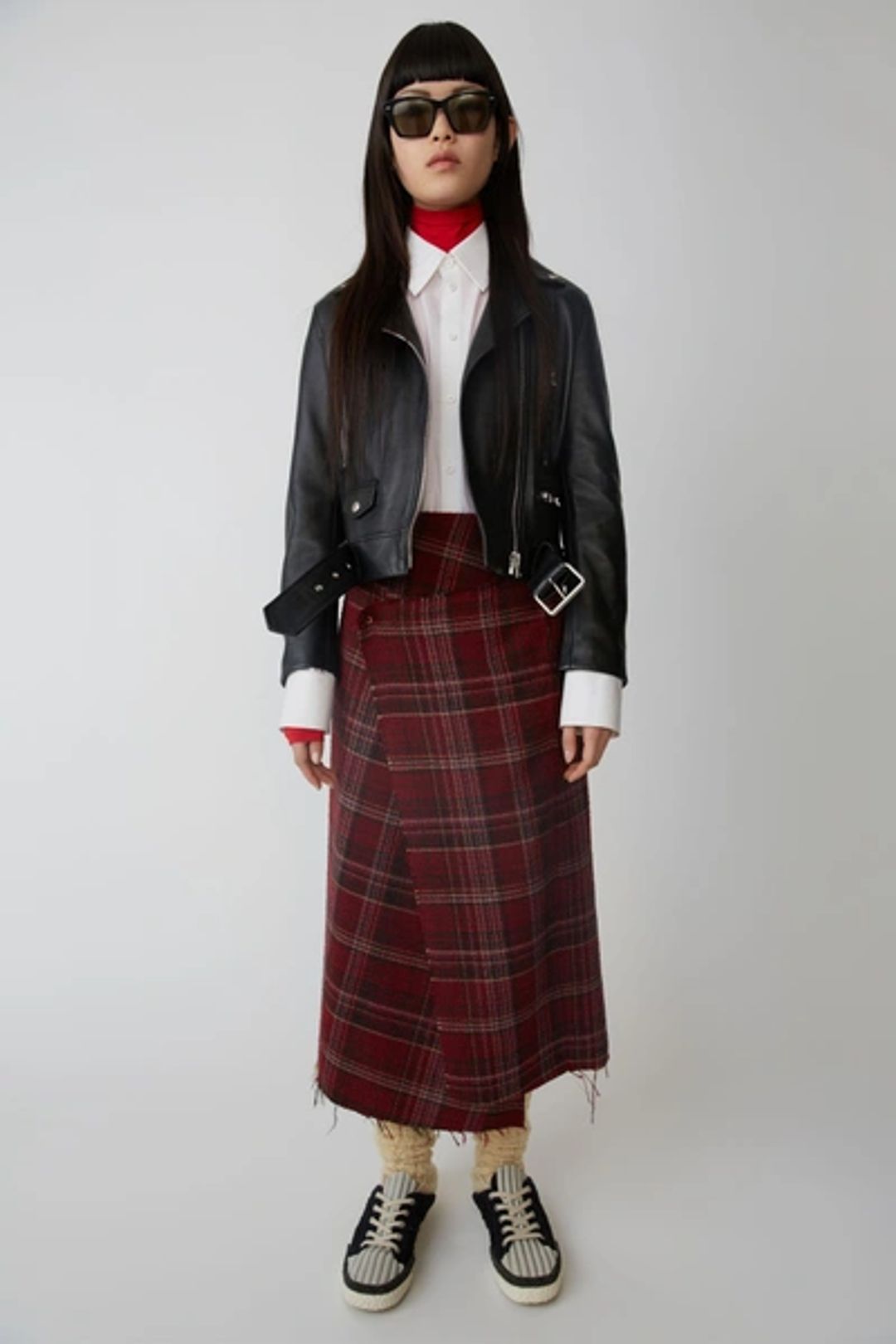 Tweed Wrap-Effect Skirt #4