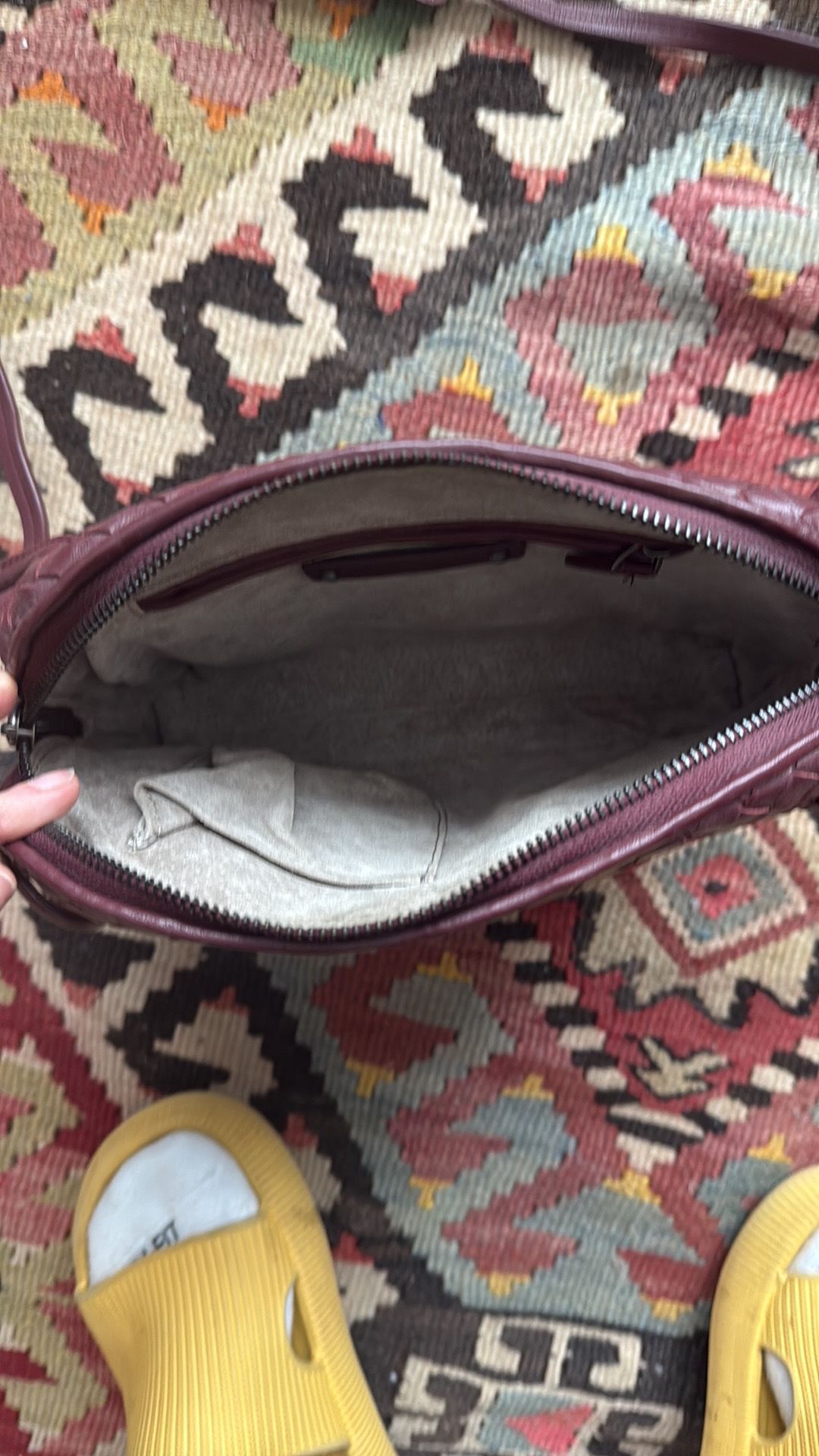 Bottega Veneta Intrecciato Nodini Crossbody Bag in Crimson