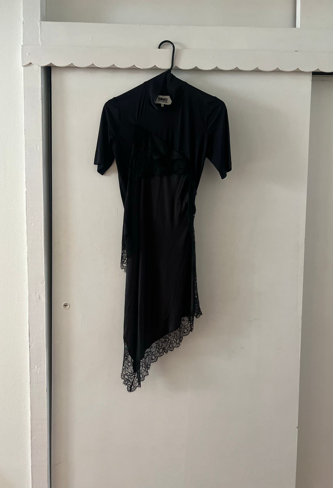 MM6 Spliced Turtleneck in Black