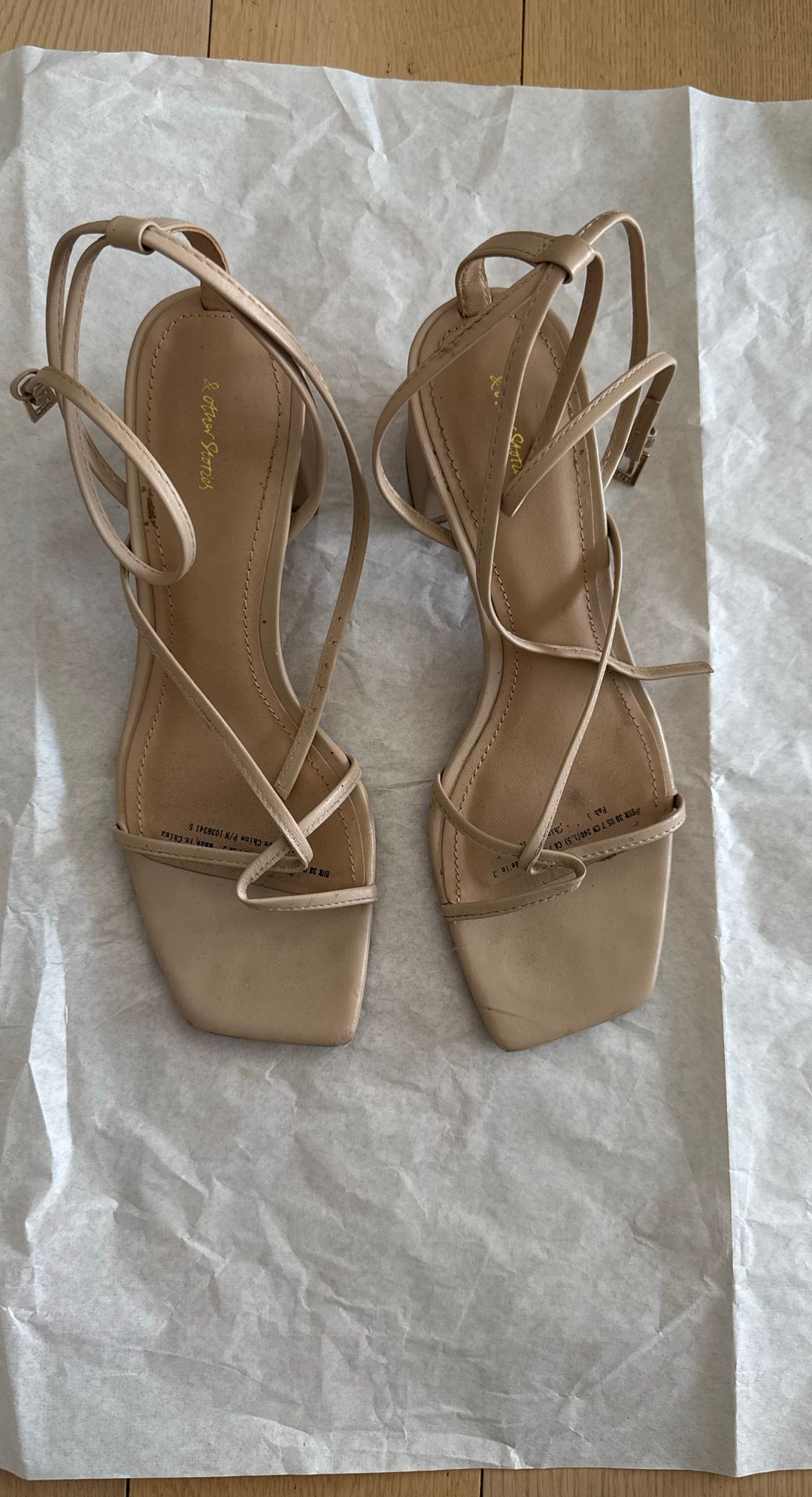 Strappy Leather Heeled Sandals