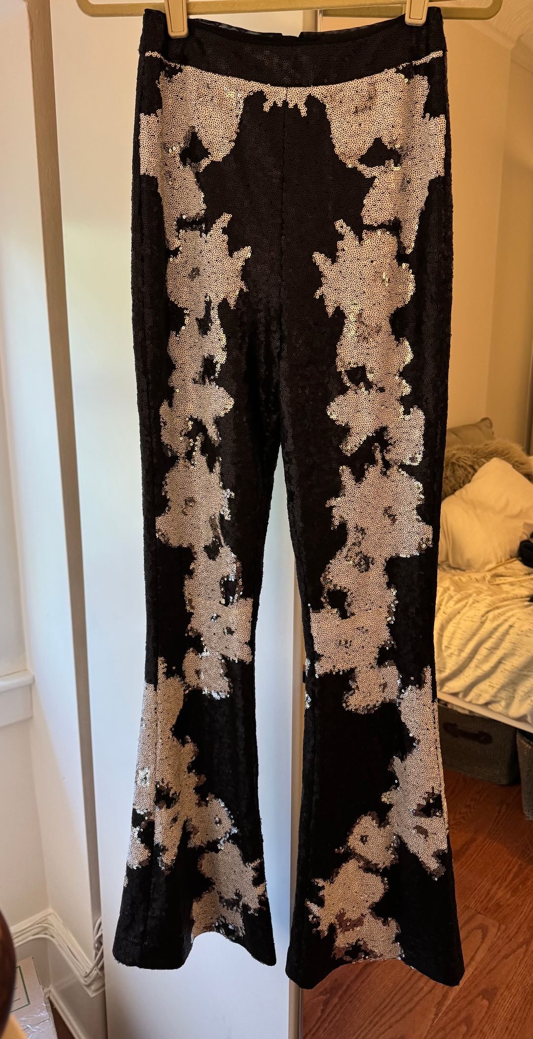 Cynthia Rowley Sequin Flared Pants
