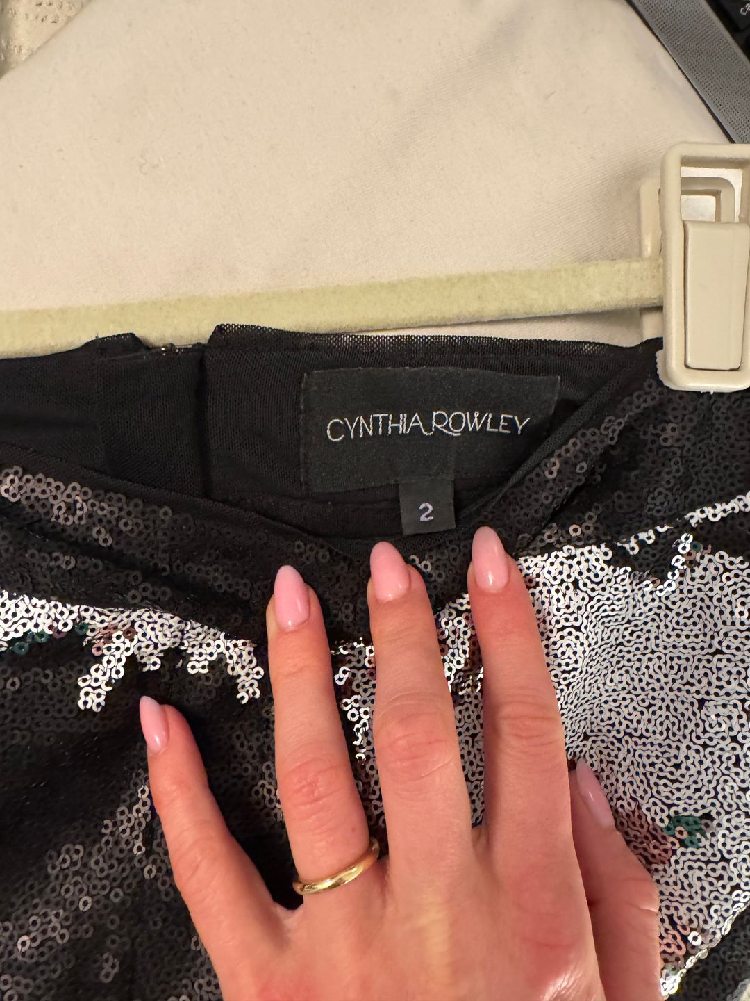 Cynthia Rowley Sequin Flared Pants