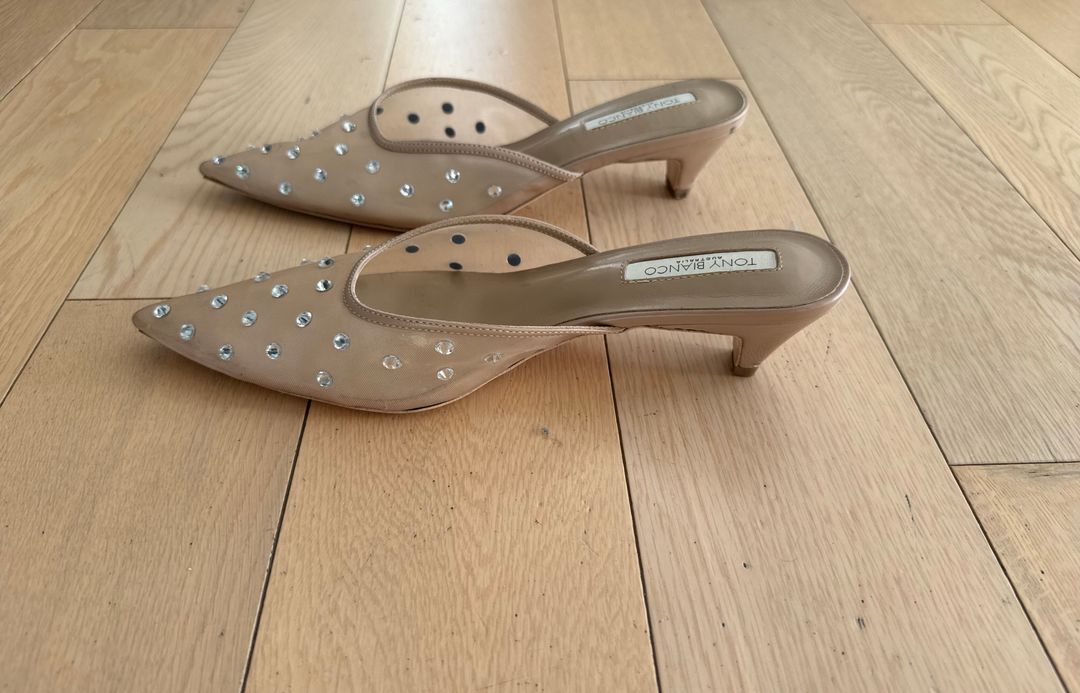 Tony Bianco  Deco Heels In Skin Nylon