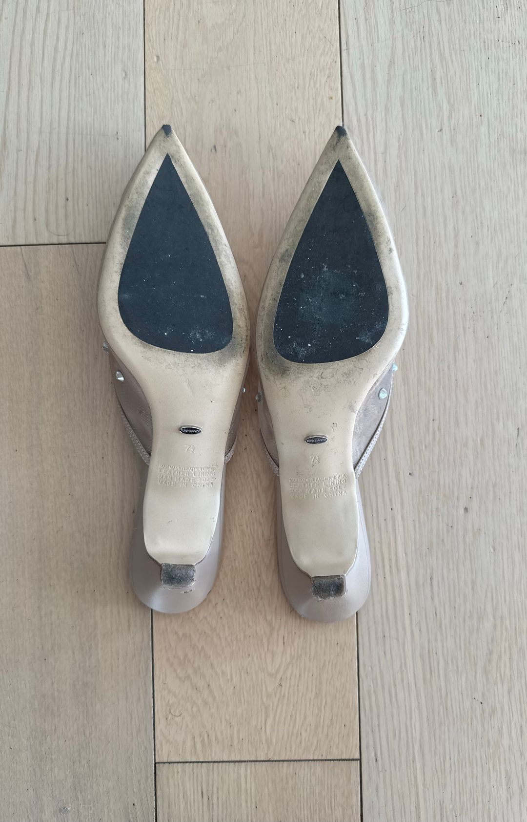 Tony Bianco  Deco Heels In Skin Nylon