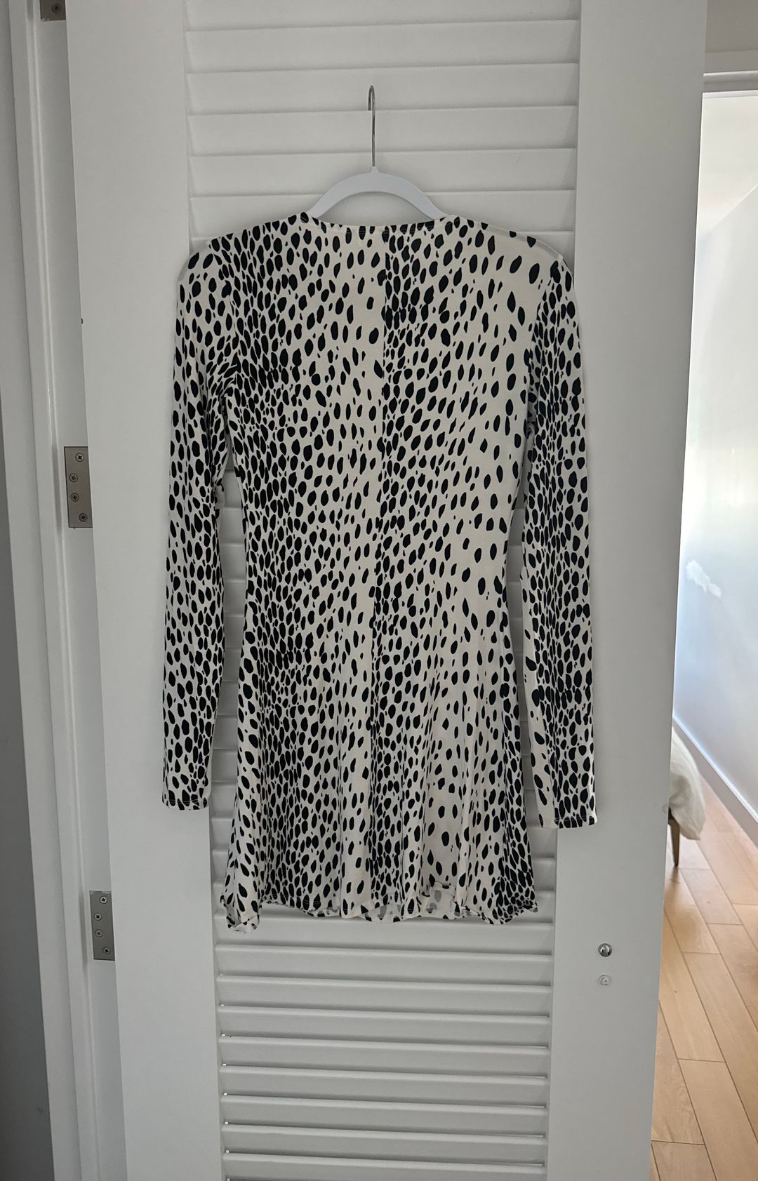 Reformation Kenmare Long Sleeve Knit Minidress In Cheetah