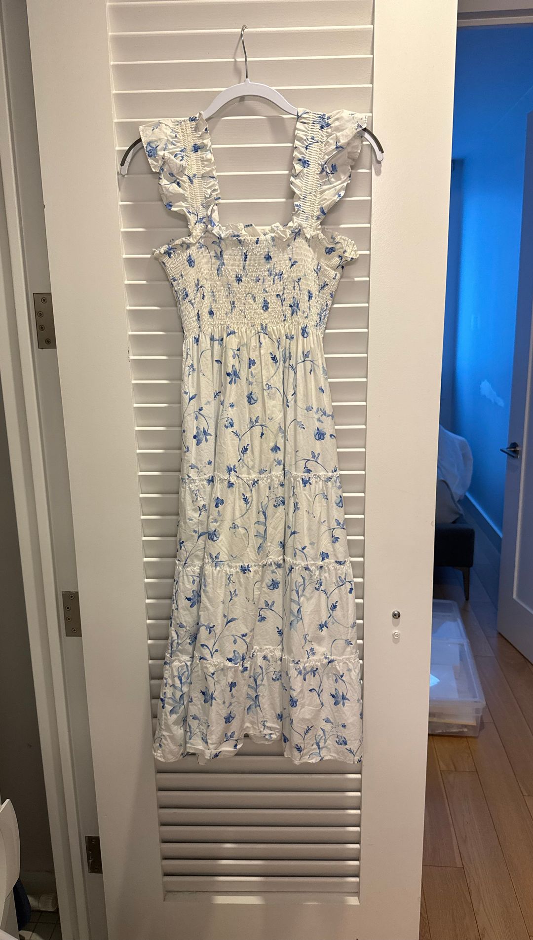 The Ellie Nap Dress - Blue Botanical