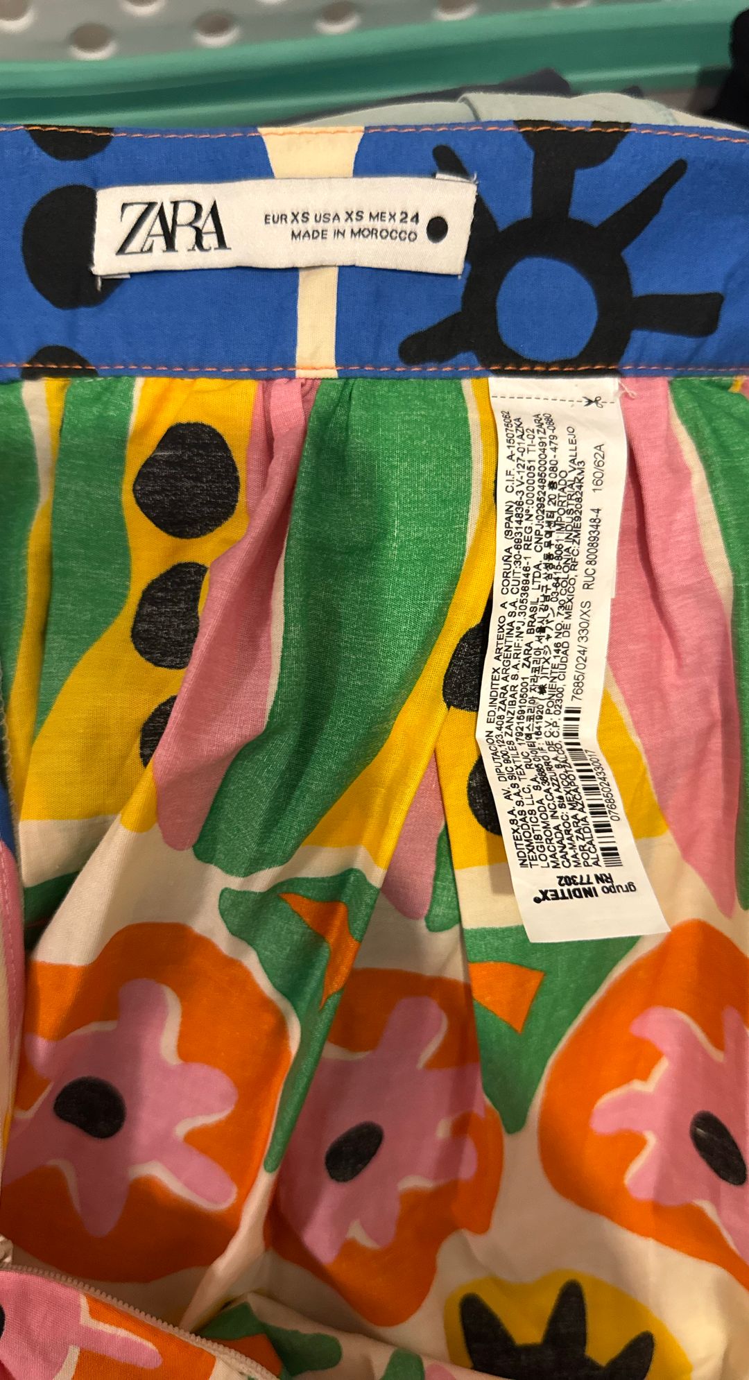 Zara ZARA High Waisted Printed Voluminous Maxi Skirt 7685/024 