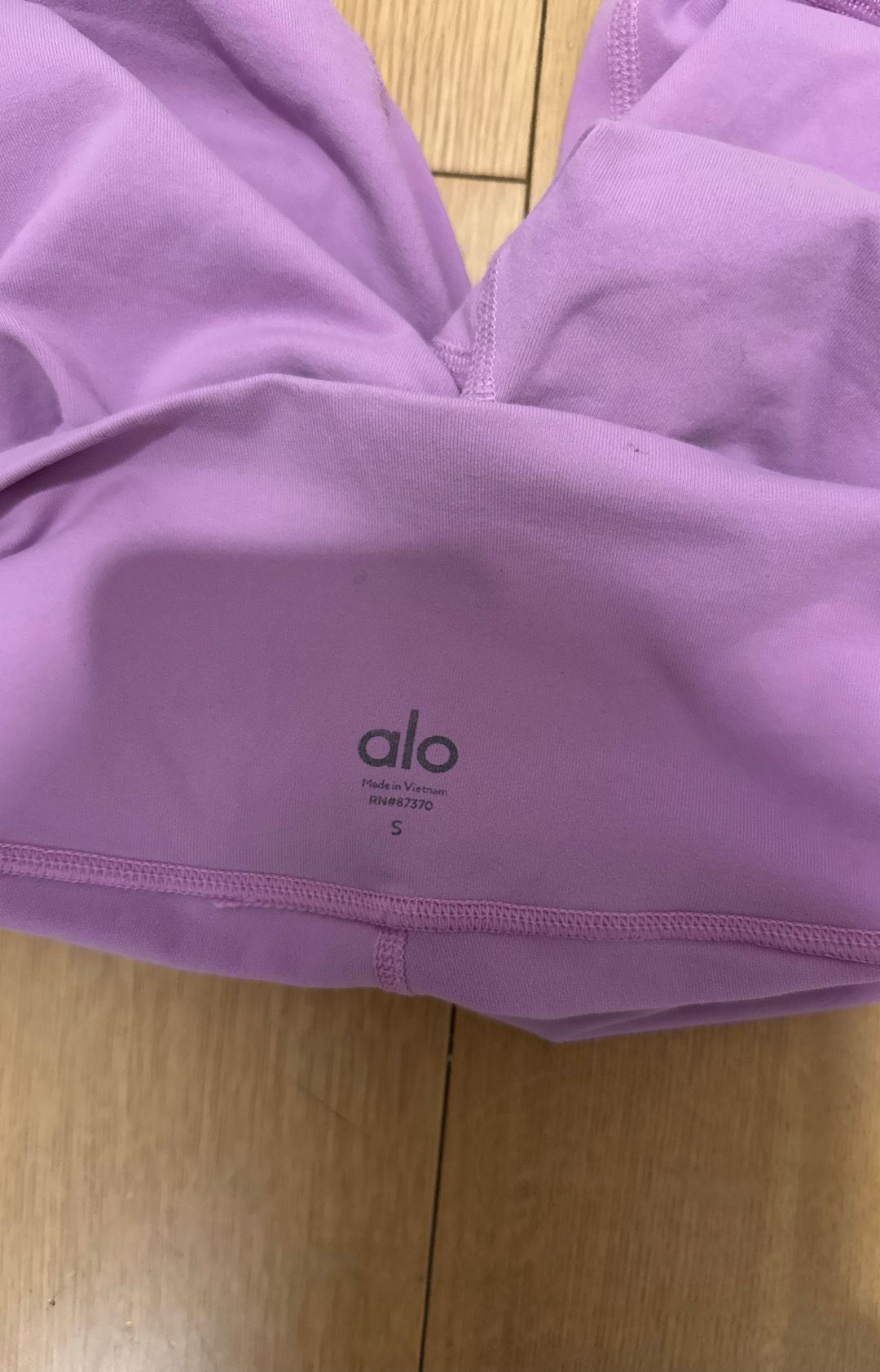 Alo Yoga High-Waist Biker Short in Pink Lavender