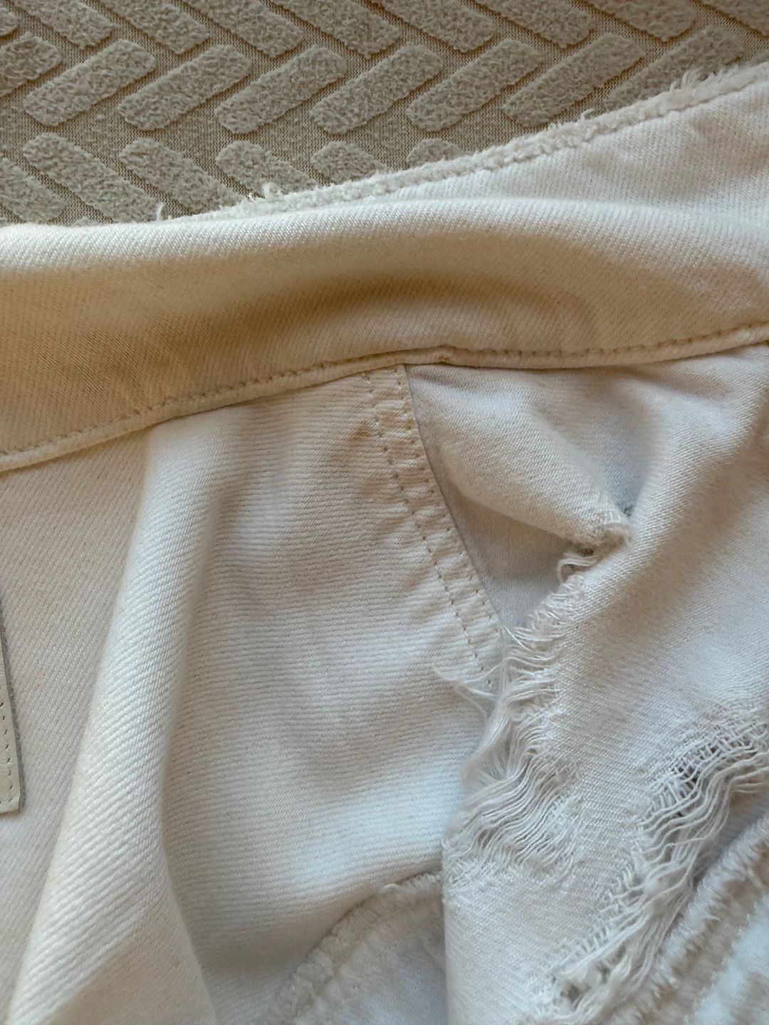 Paige Paige white distressed denim jacket