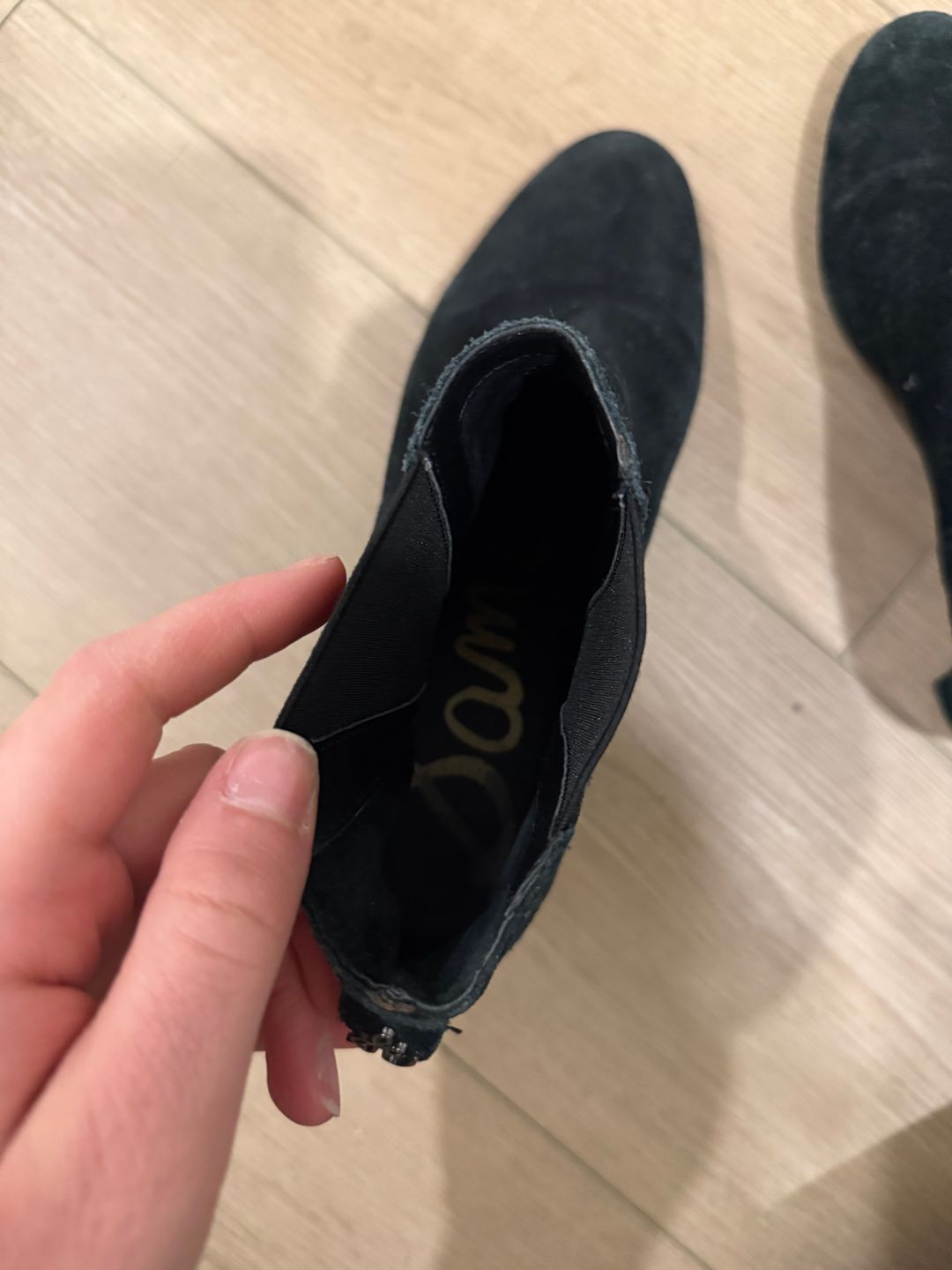 Sam Edelman Black suede booties