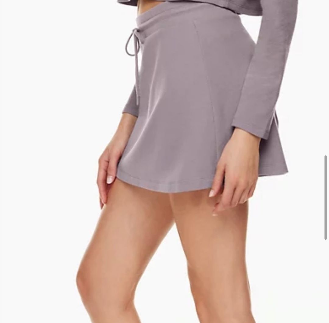 Aritzia Sunday Best Liu Baby Waffle Skirt and Top