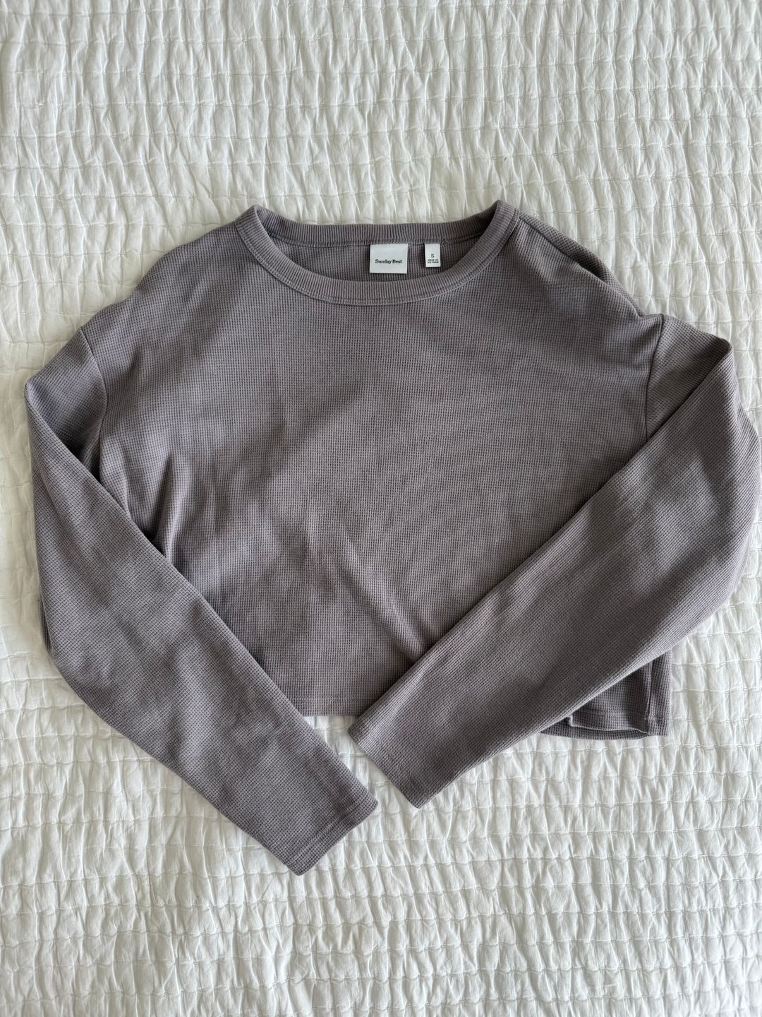 Aritzia Sunday Best Liu Baby Waffle Skirt and Top