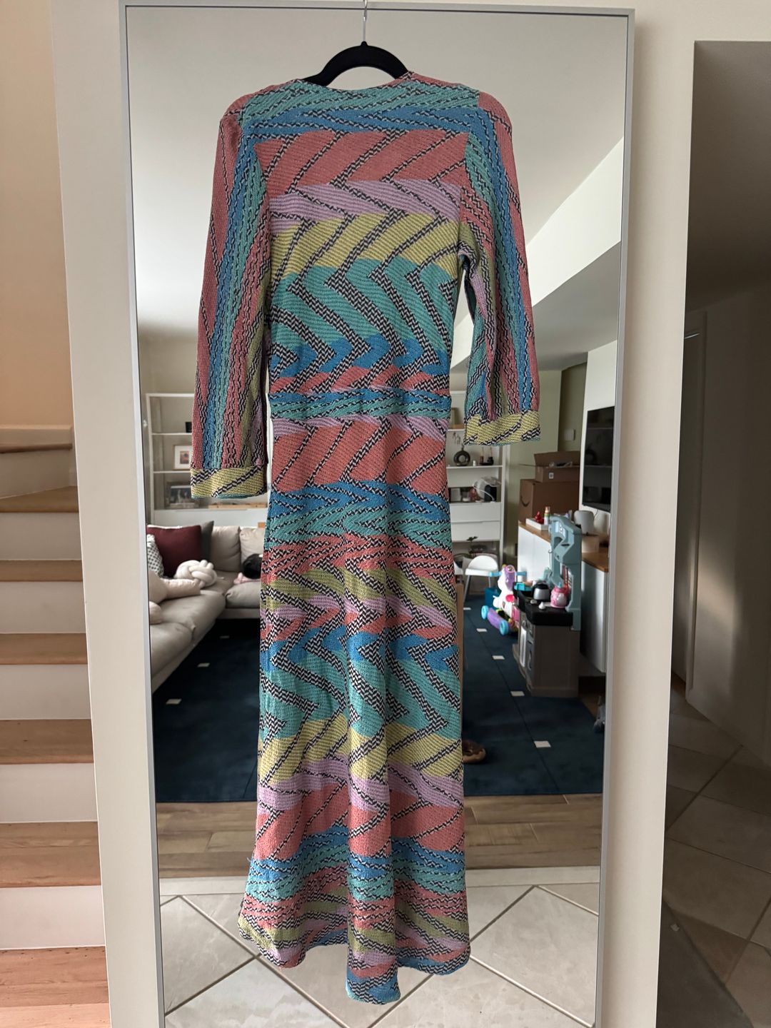 aldomar Vintage fabulous pride party rainbow knit dress