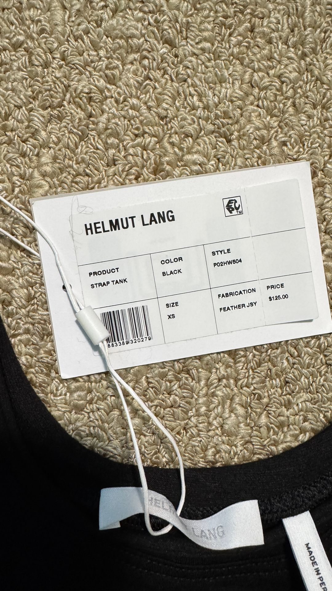 NWT Helmut Lang Helmut Lang Strap Tank