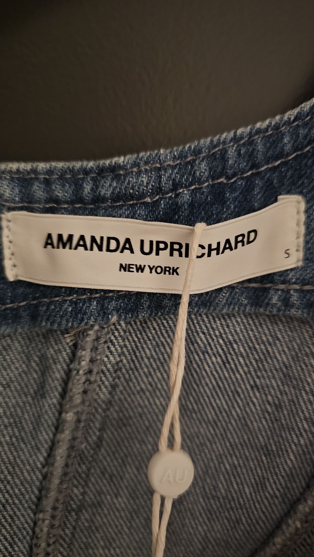 NWT Amanda Uprichard Raisa Denim Top