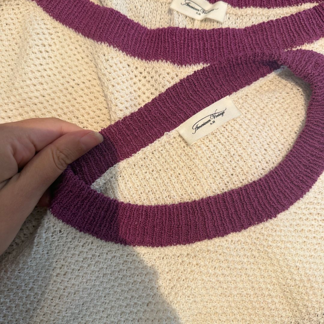 Matching knit set. Shortsleeve sweater and loose fitting shorts. Great together or as separates. 