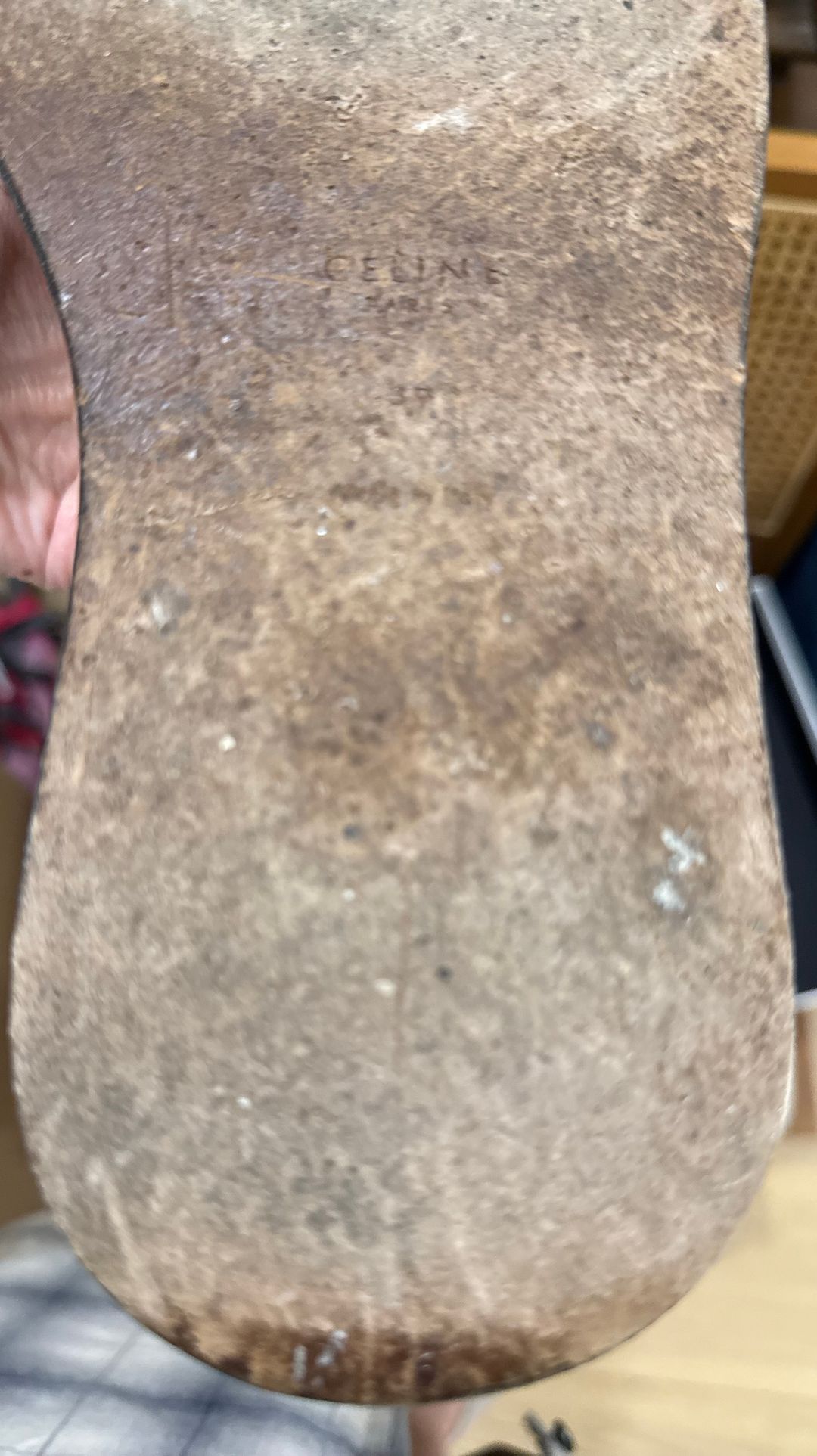 Celine Leather Slingback Sandals