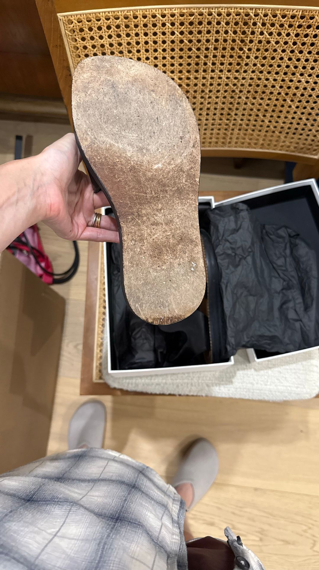 Celine Leather Slingback Sandals