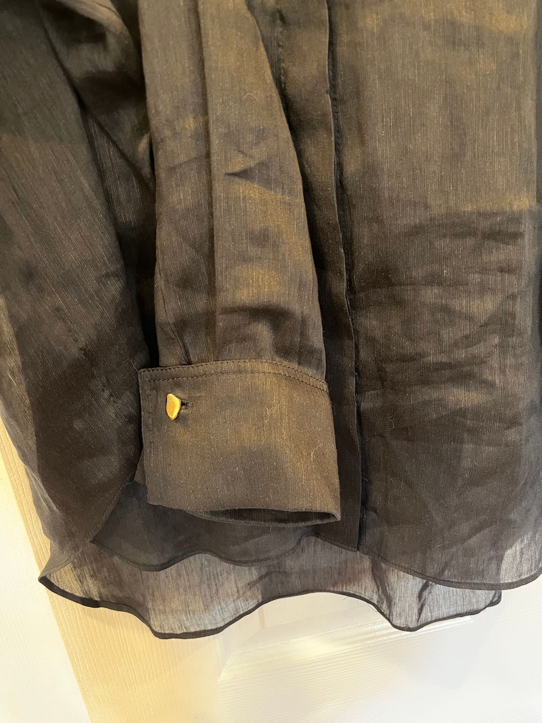 Intuition oversized linen and silk-blend organza shirt