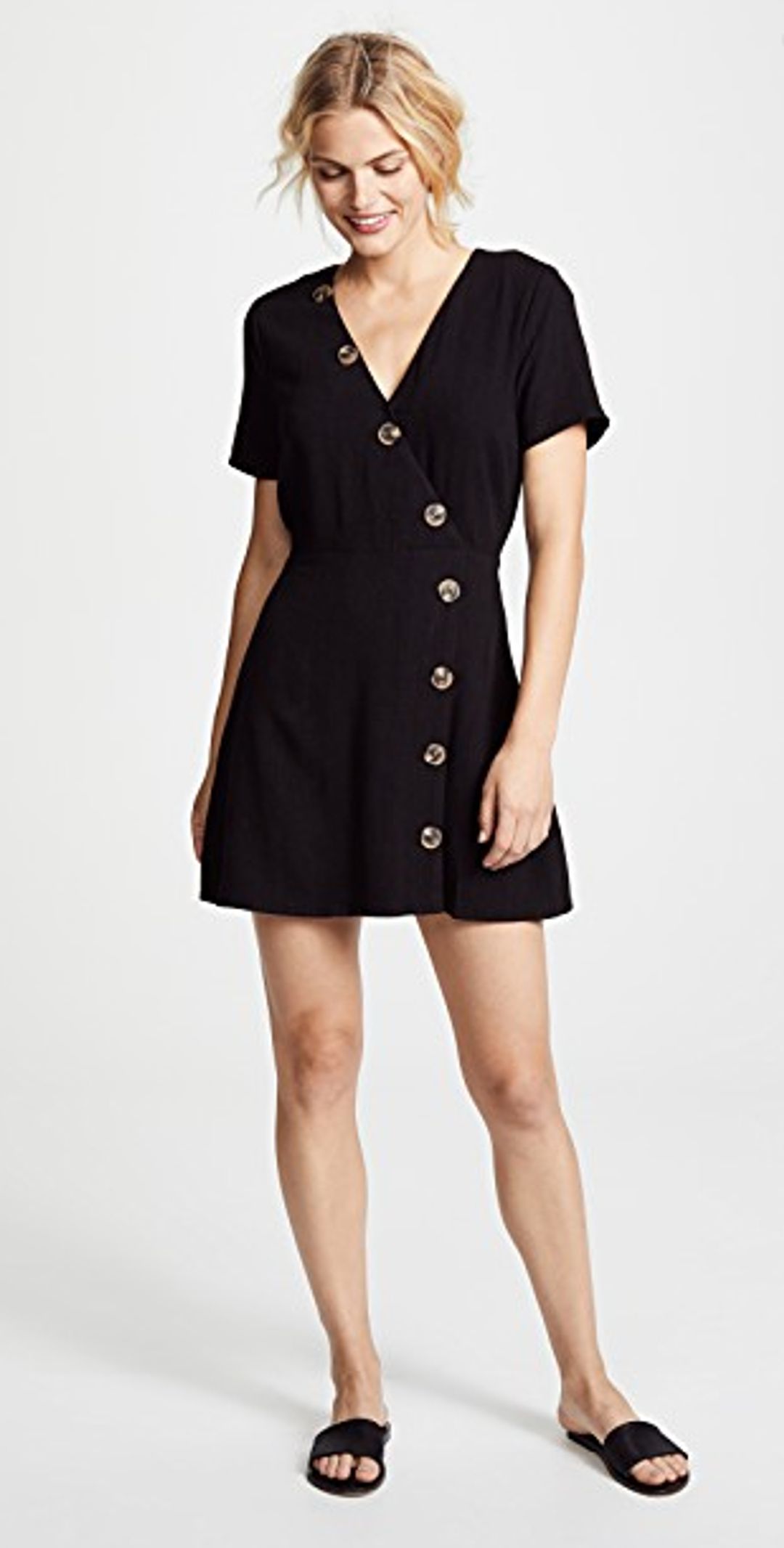 Black Button Up Dress