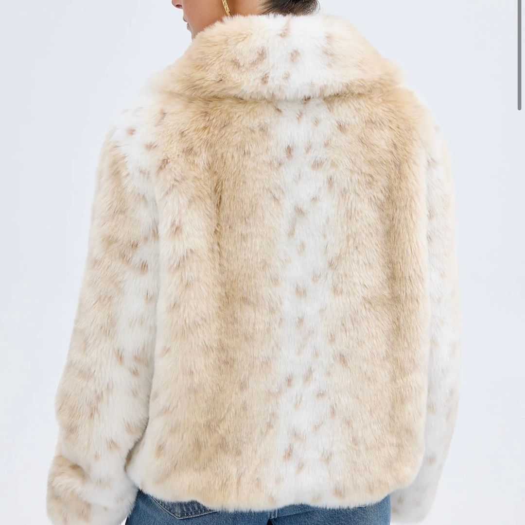Chelsea faux fur coat - neutral 
