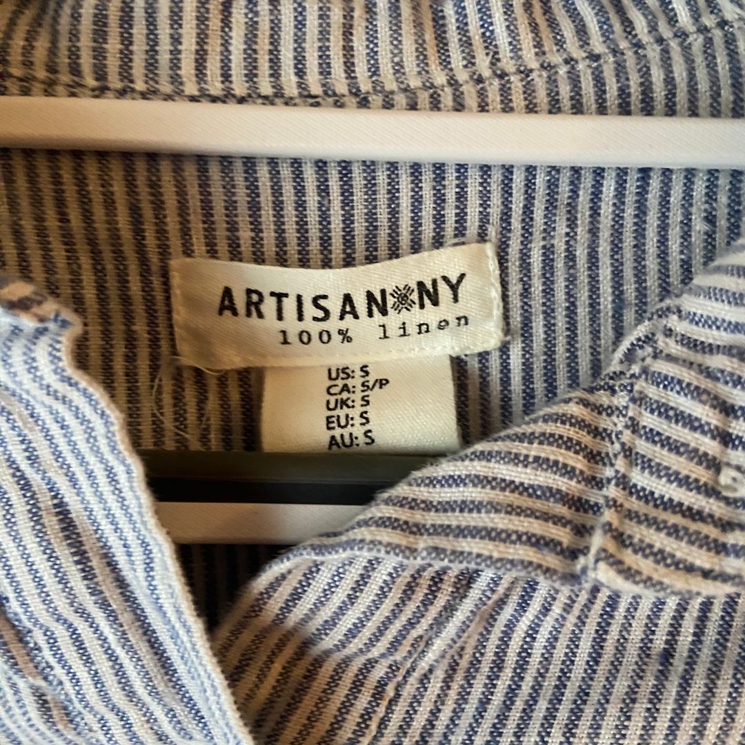 100% Linen Striped Dress