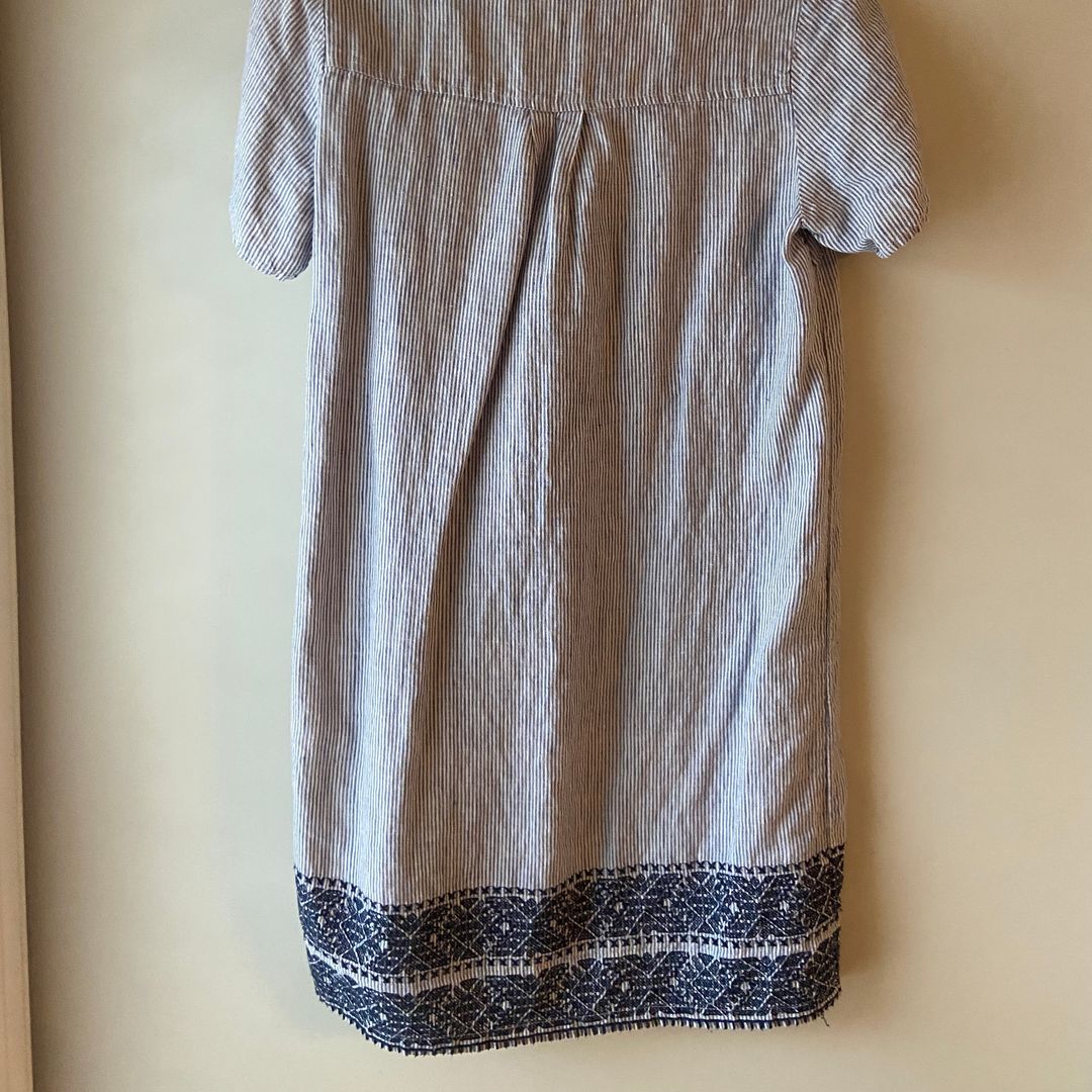 100% Linen Striped Dress