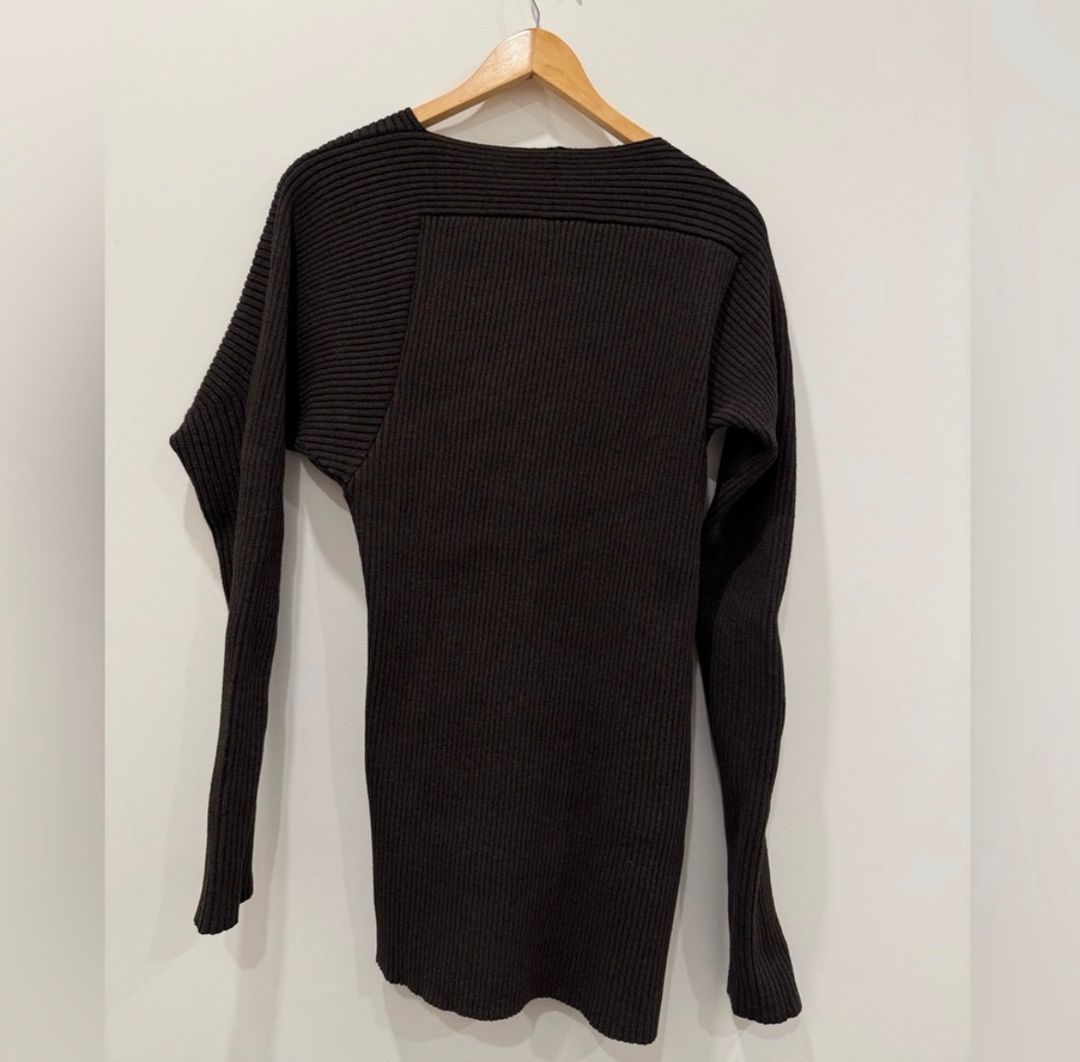 Bottega Veneta Black Ribbed Knit Top