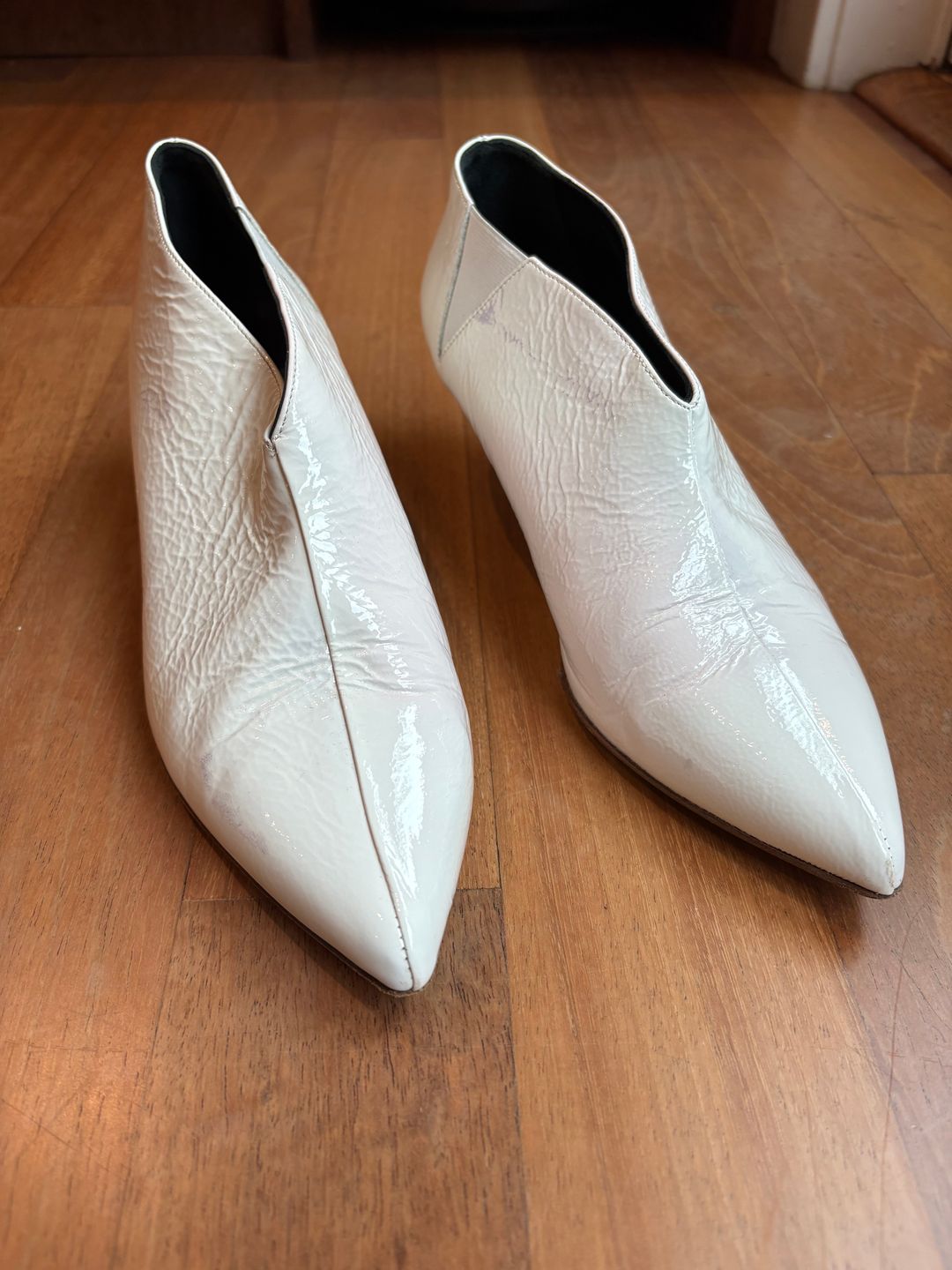 Joe Short Boot in Crinkled White