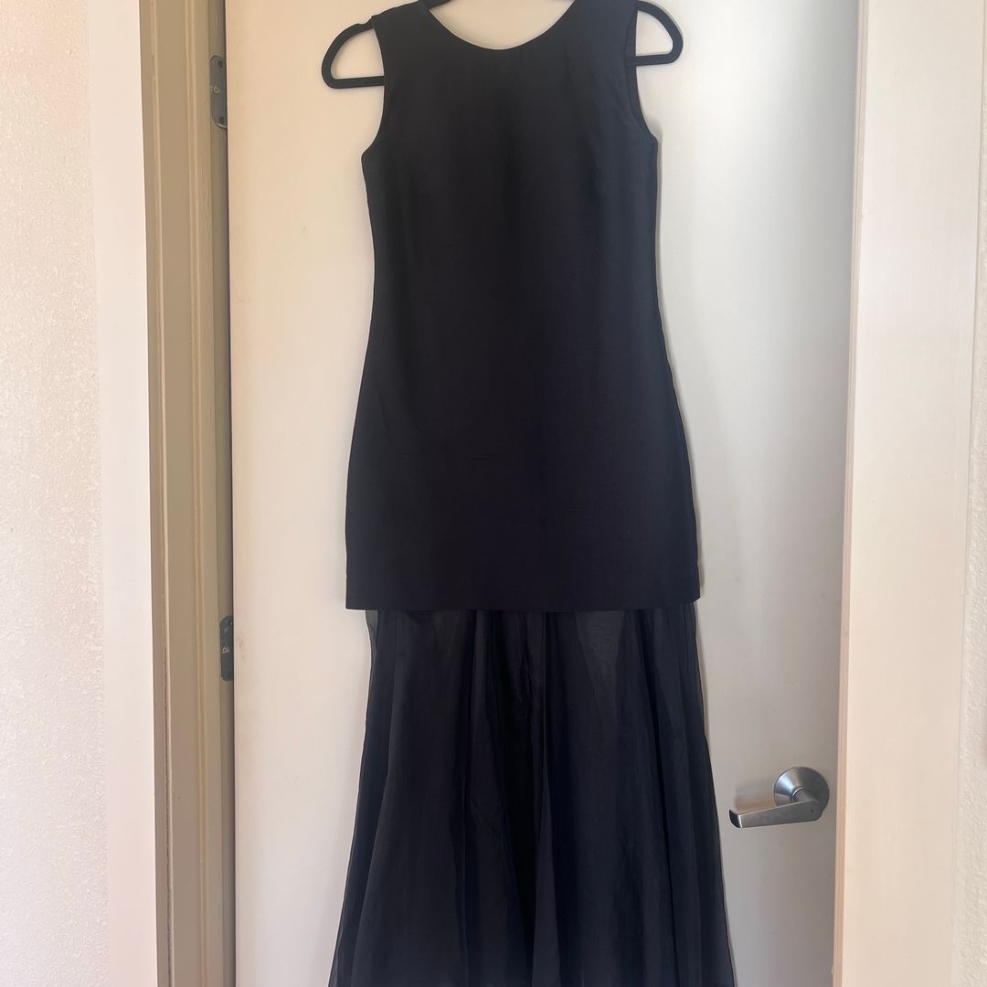 Maggie Marilyn Organza Boatneck Dress