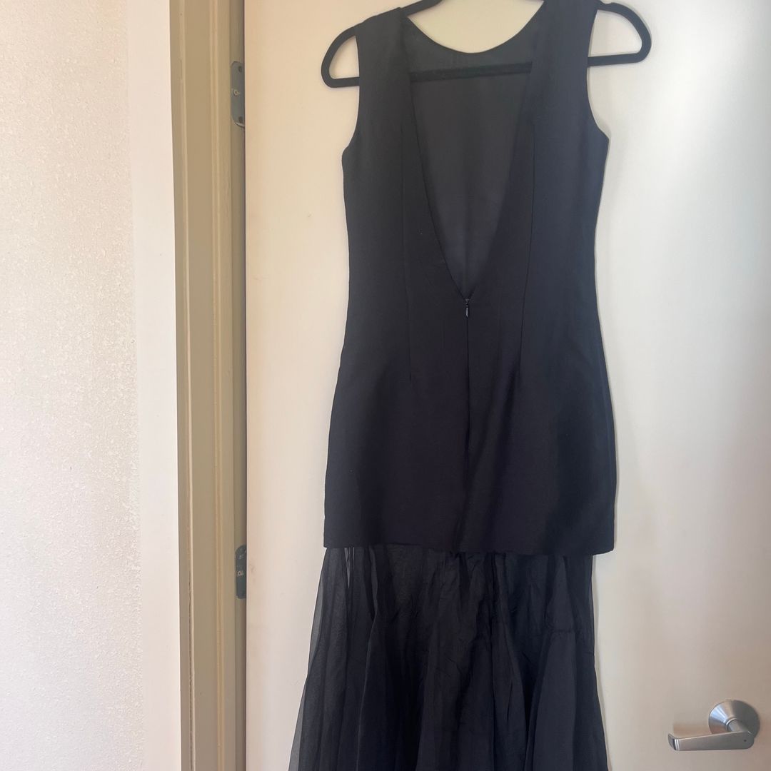 Maggie Marilyn Organza Boatneck Dress