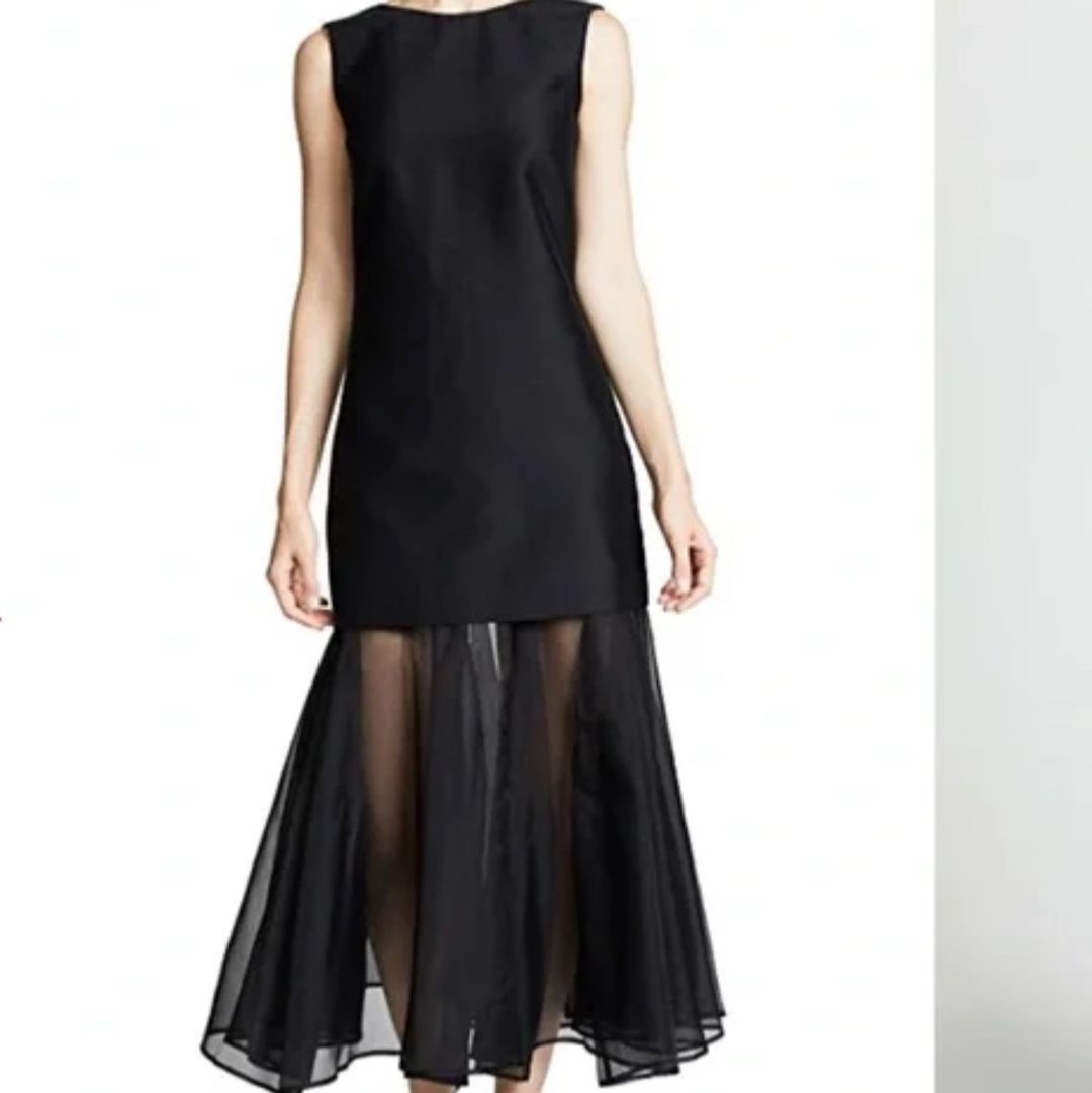 Maggie Marilyn Organza Boatneck Dress