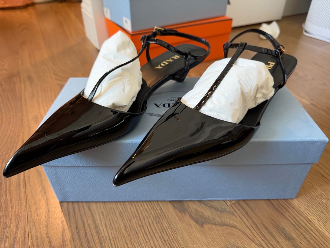 PRADA patent t-strap heels