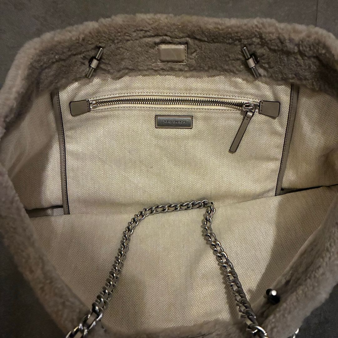 Ella Chain Shearling Tote