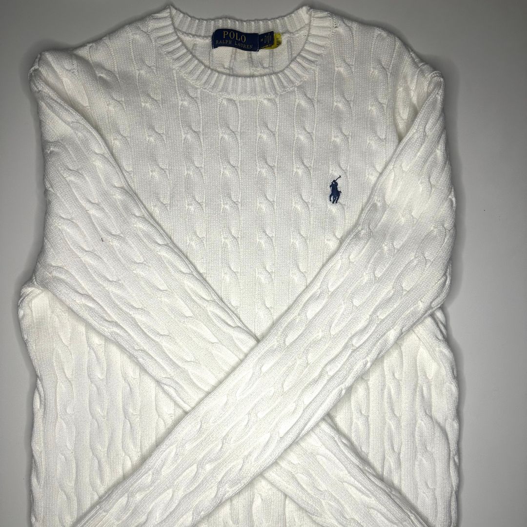 White Cable Knit Sweater
