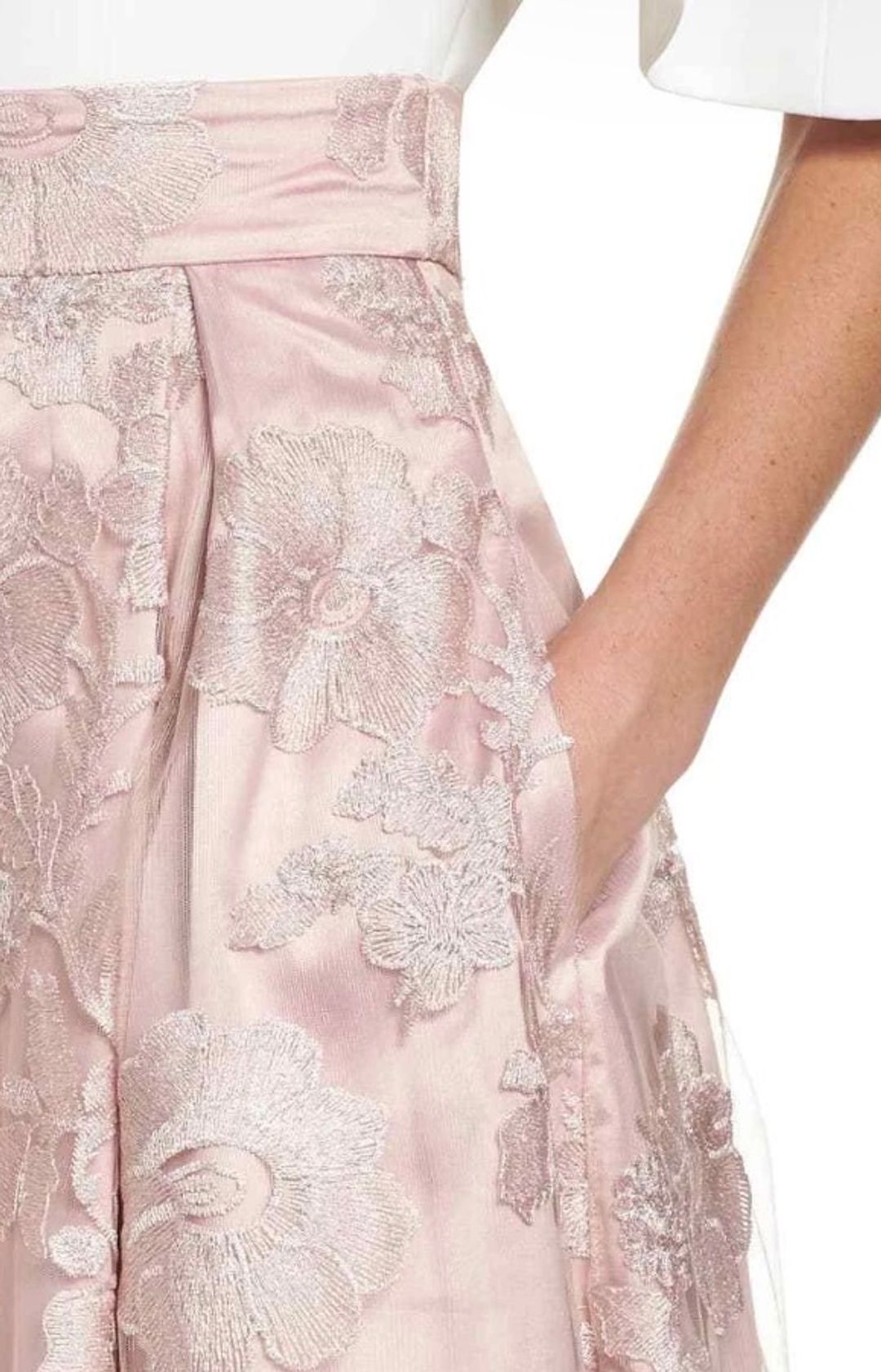5 Layer satin tule blush skirt