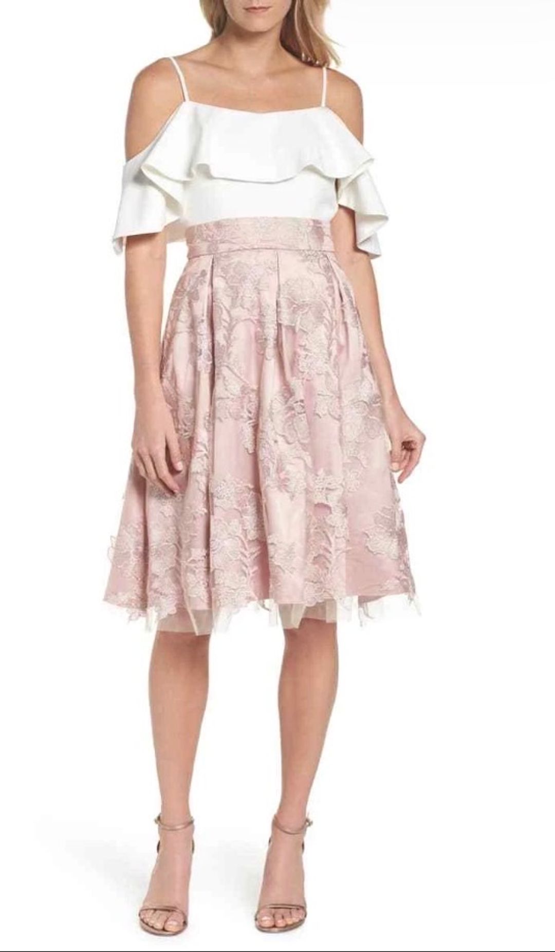 5 Layer satin tule blush skirt