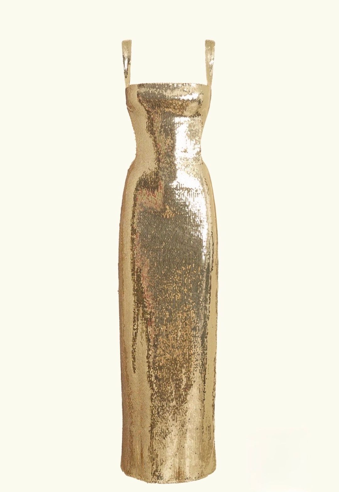 Adoria Sequin Cut Out Maxi Dress - Silver