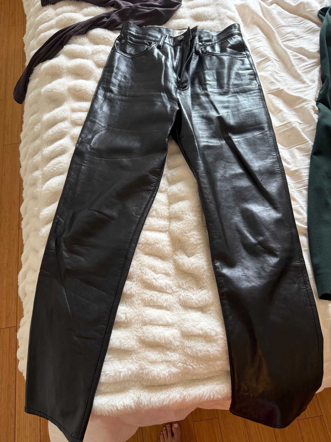 Recycled Leather 90's Pinch Waist in Detox