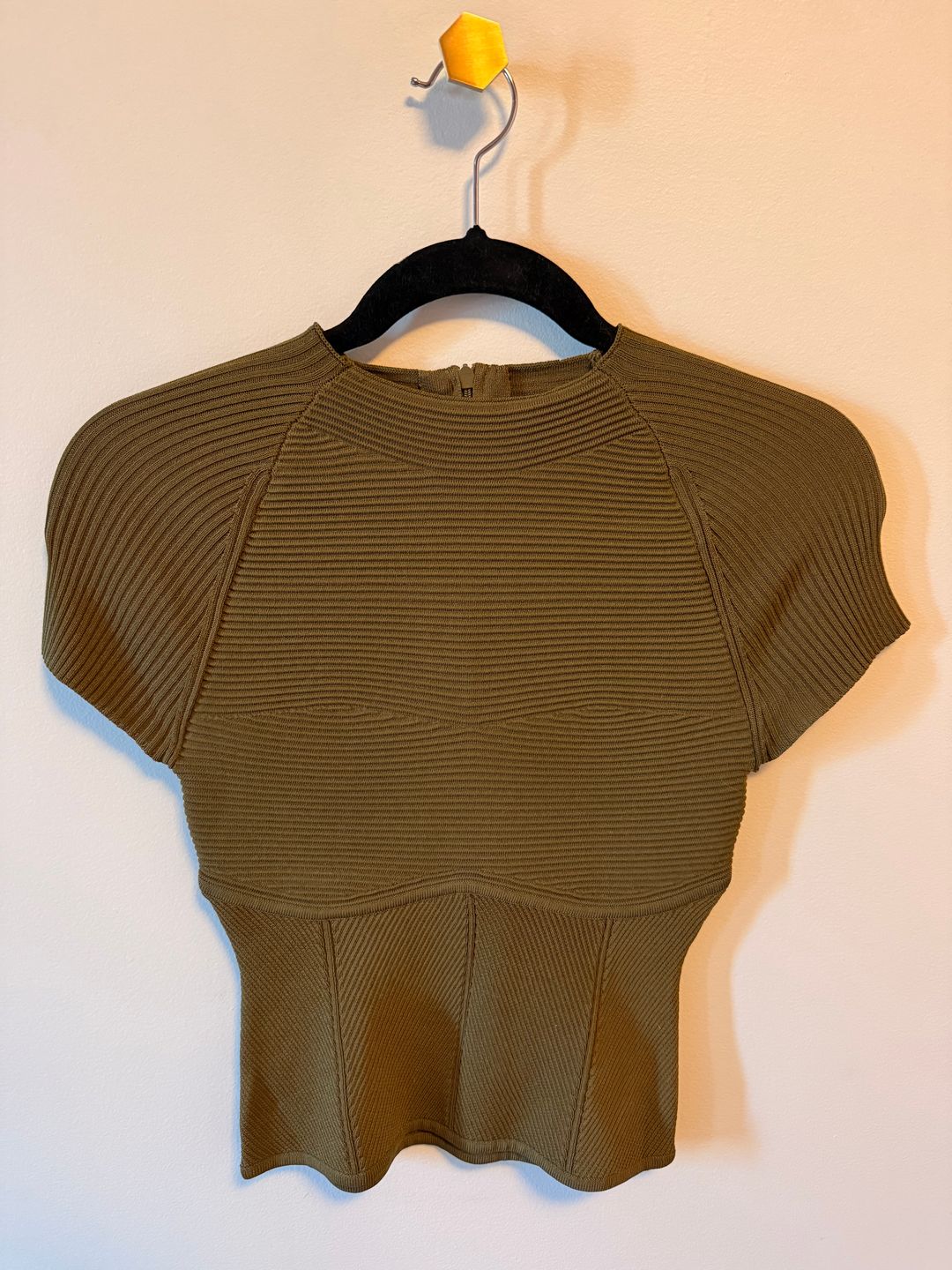 Staud Tigereye Ribbed Top 
