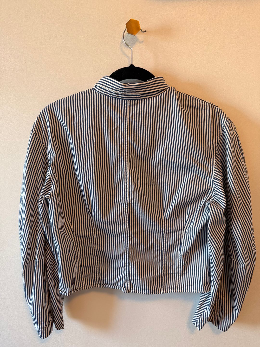 Organic Cotton Poplin Barrel-Sleeve Crop Shirt