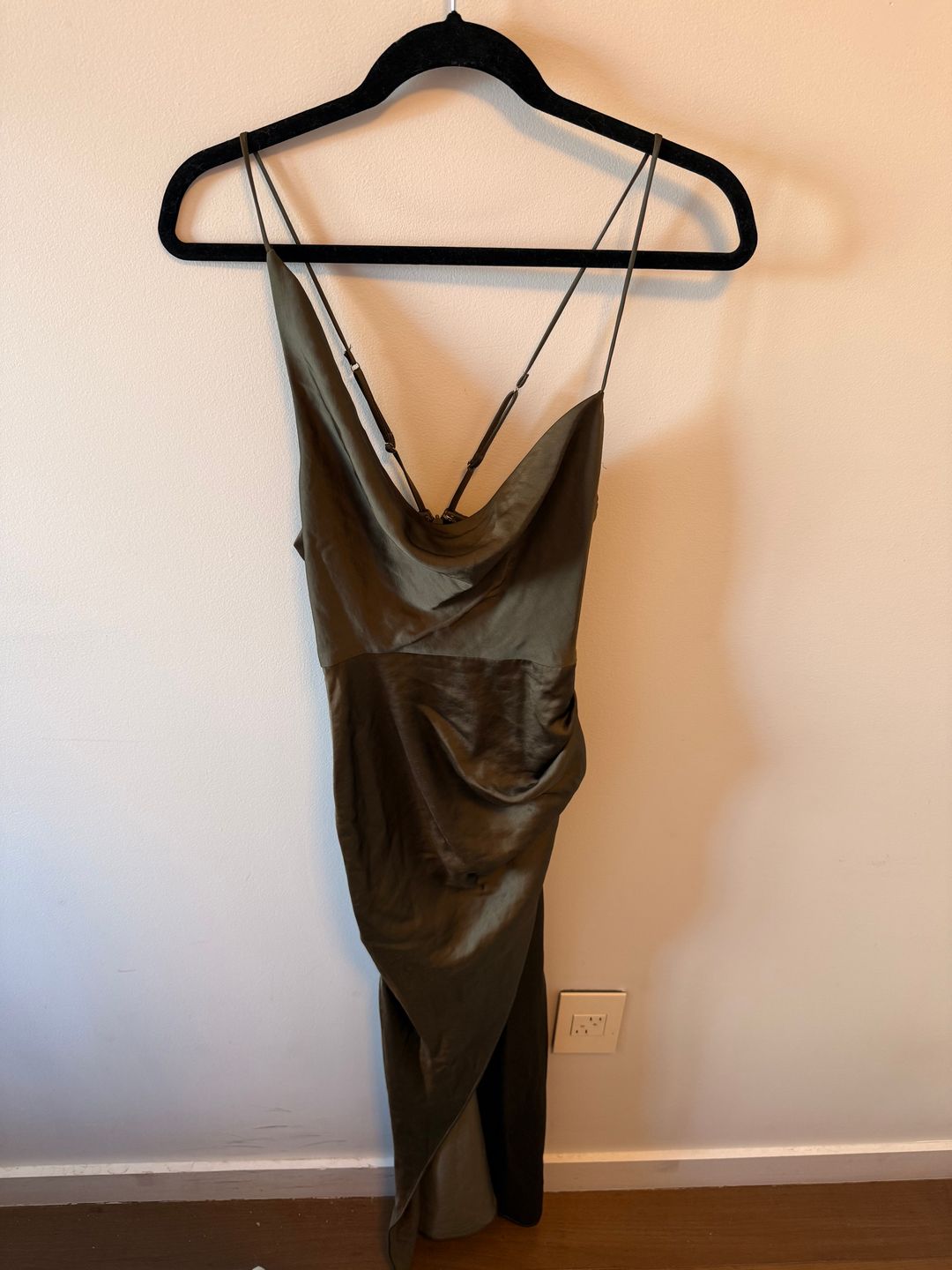 Significant Other Aria Draped Satin Gown