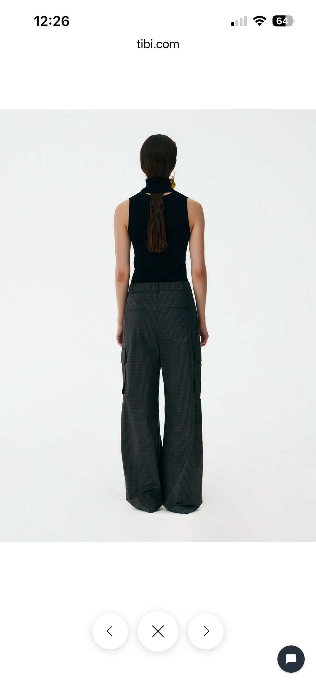 Menswear tech poly cargo Stella pant