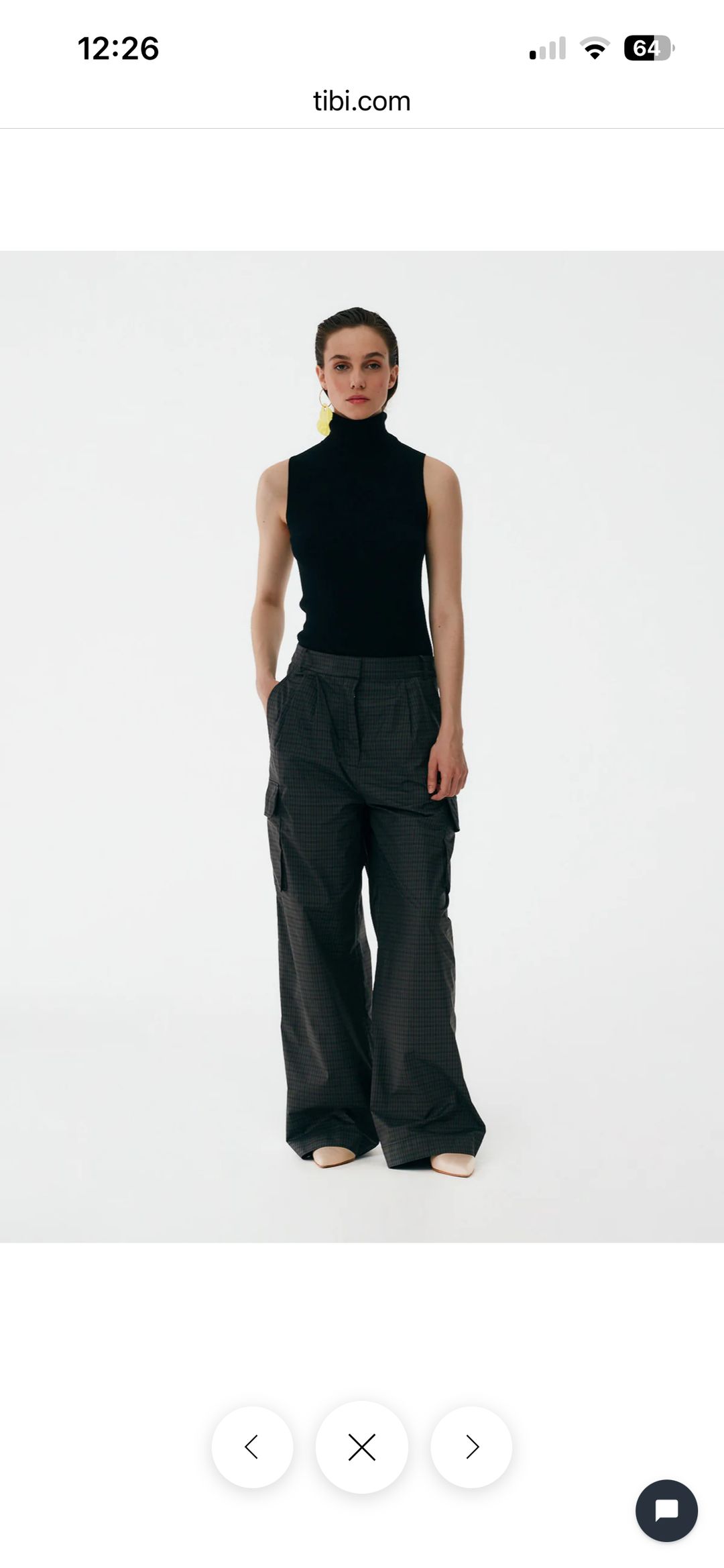 Menswear tech poly cargo Stella pant